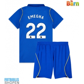 Billiga Chelsea Emmanuel Emegha #22 Hemmatröja Barn 2026-27 Kortärmad (+ Korta byxor)